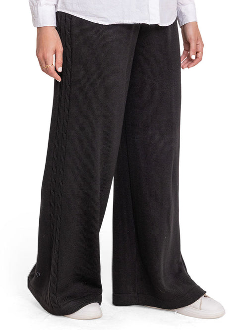 Black Plexus Knit Pant - Khotwh